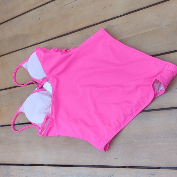 Cupshe Women's Vibrant Hot Pink One Piece Swimsuit - Size M NWT - Picture 3 of 9